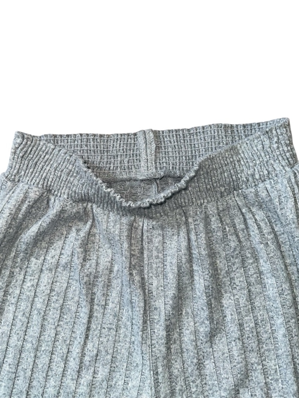 Women's Auden Super Soft Rib Knit Lettuce Hem Bootcut Flare Lounge Pants - Picture 4 of 5
